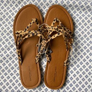 American Eagle Leopard Print Sandals